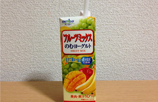 オハヨーフルーツミックスのむヨーグルト195g｜マンゴー・りんご・バナナ←飲んだ感想4