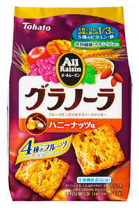 東ハト・オールレーズングラノーラ「ハニーナッツ味とミックスベリー味」リニューアル2