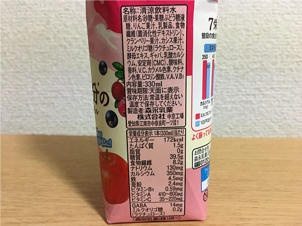 ミルク&フルーツPLUS+1日不足分のビタミン・ミネラル食物繊維ベリーミックス3