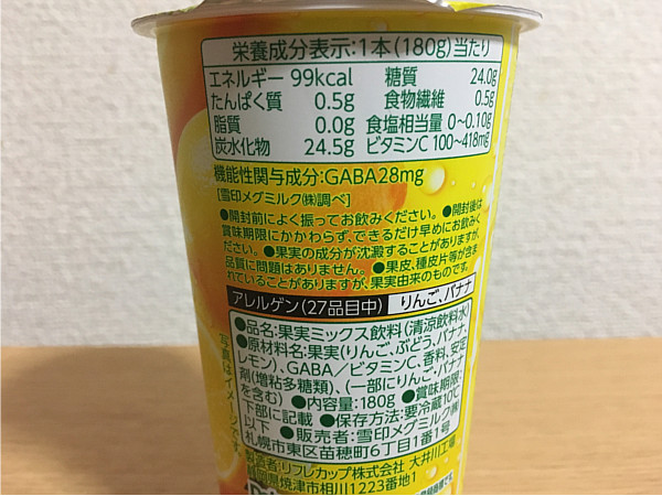 カロリー&原材料