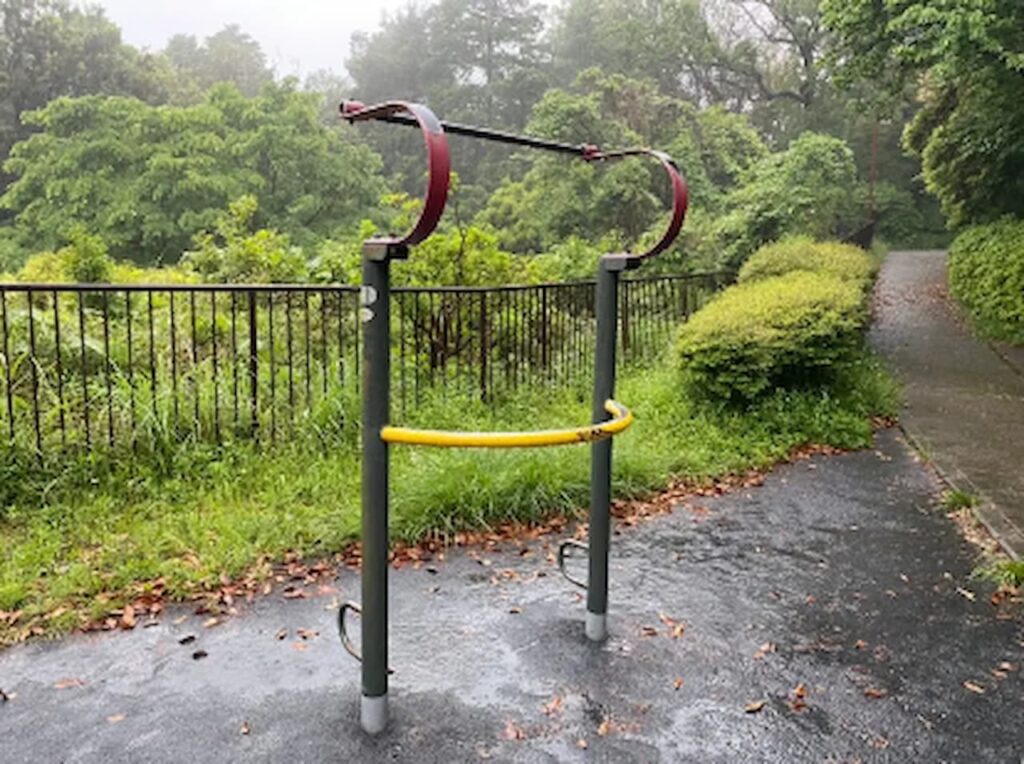 雨の日の鉄棒