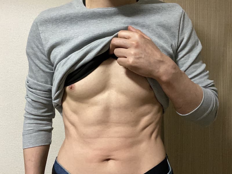 自重トレ4年4ヶ月26日目のボディ〝腹筋〟写真