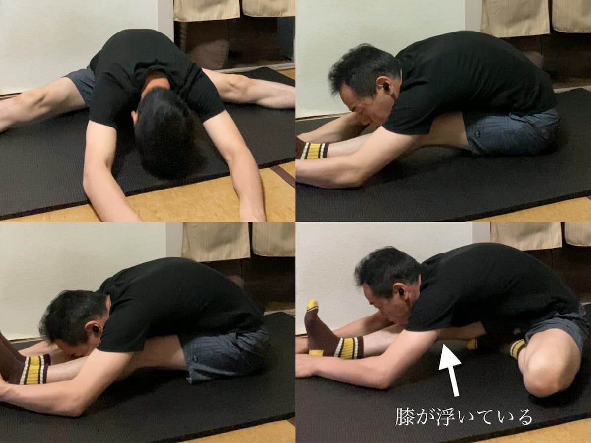 50代男のストレッチ-長座前屈＆片脚長座前屈がマイブーム！健康作りです