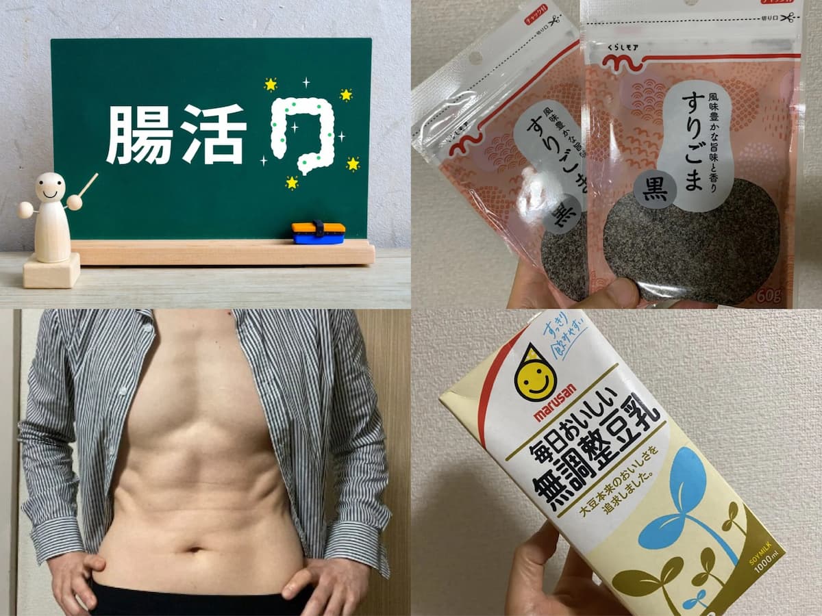 50代筋トレ-便秘になりました！新しい習慣〝豆乳orすりごま〟が原因っぽい？
