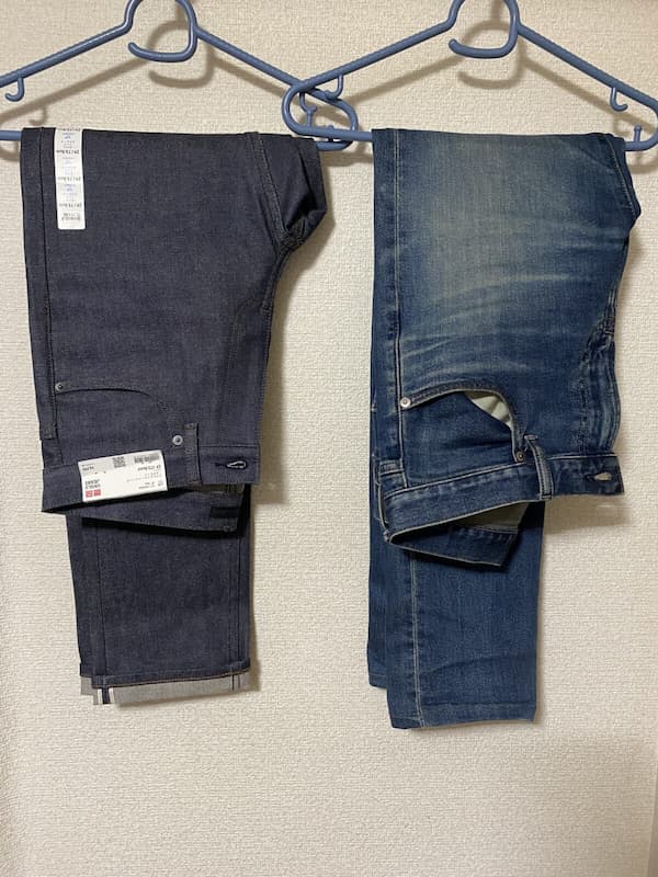 UNIQLOスリムストレートジーンズ／セルビッジ-写真2